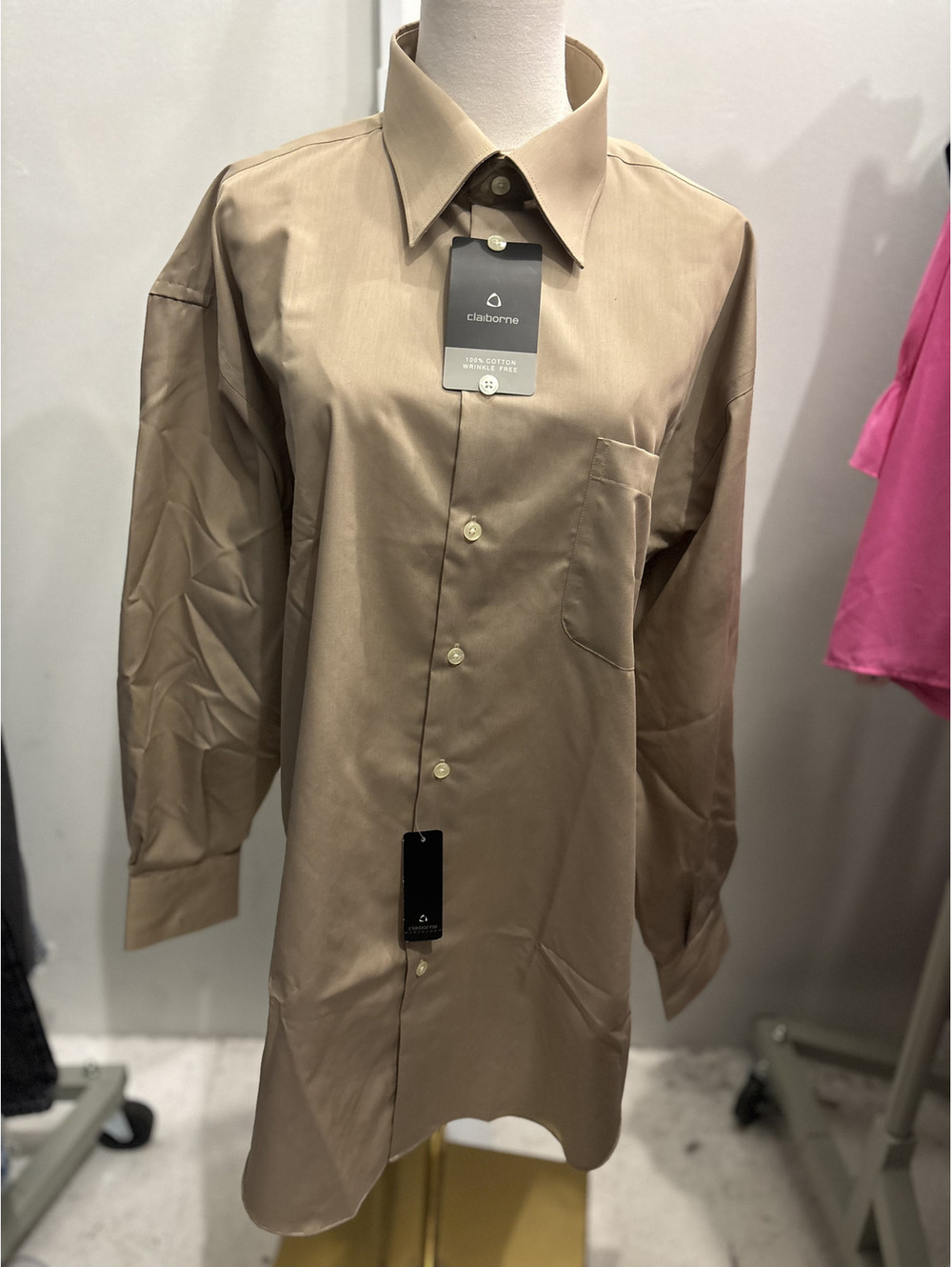 Claiborne Men's Sandstone Wrinkle-Free Shirt